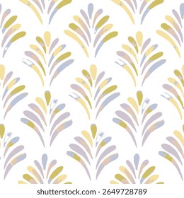 Abstract geometric Vector Seamless Pattern with light blue, light purple, light yellow elements stock illustration