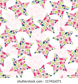 Abstract geometric vector seamless texture, background mosaic.