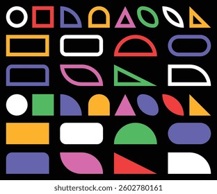 Abstract geometric vector shapes and icons.