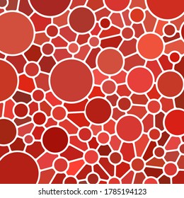 abstract geometric vector stained-glass mosaic background - red circles