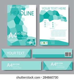 Abstract Geometric Vector template. Design template in A4 size