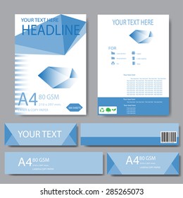 Abstract Geometric Vector template. Design template in A4 size