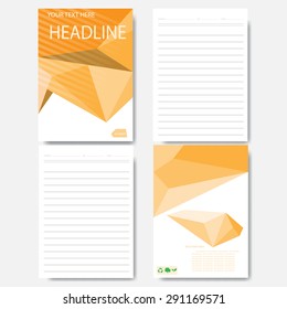 Abstract Geometric Vector template. Design template in A4 size