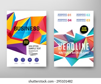 Abstract Geometric Vector Template Layout Design for Flyer, Placard, Brochure or Booklet