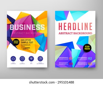 Abstract Geometric Vector Template Layout Design for Flyer, Placard, Brochure or Booklet
