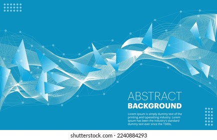 Abstrakter geometrischer, Vektorgrafik-Linienhintergrund. Abbildung der grafischen Linie zeigt die Verbindungspunkte. Design der digitalen Netztechnologie. EPS10 