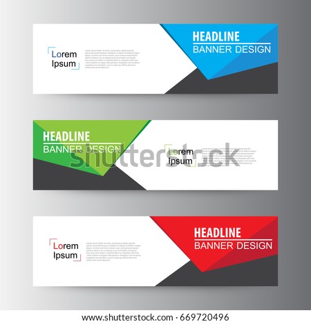 Abstract Geometric Vector Web Banner Design Stock Vector 