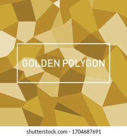 Abstract geometric vector yellow gold polygon background
