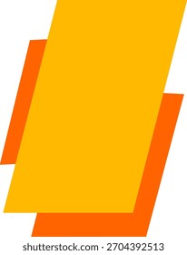 Abstract geometric vertical background element, orange and yellow color transition design.