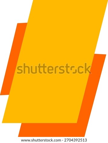 Abstract geometric vertical background element, orange and yellow color transition design.