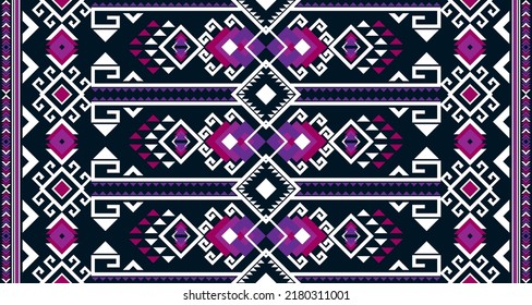 Abstract geometric vertical seamless pattern design indigenous black background EP.2.Vintage ornament print. Great for fabric and textile, wallpaper, packaging