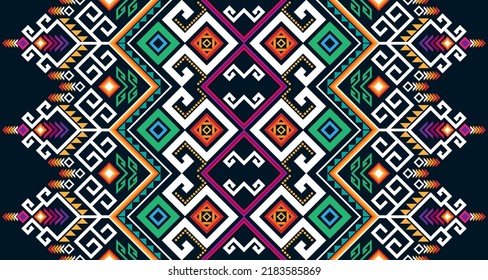 Abstract geometric vertical seamless pattern design indigenous black background EP.11.Vintage ornament print. Great for fabric and textile, wallpaper, packaging