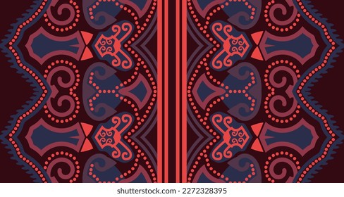 Abstract geometric vertical seamless pattern design indigenous black background EP.62.Design for Saree,  Clothing, fabric, batik, Knitwear, Embroidery, Traditional 