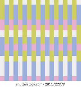 Abstract geometric vertical stripe seamless repeat featuring alternating color-blocked columns in beatuful palette. Layered rectangular segments create a rhythmic modern composition with a clean minimalist aesthetic and subtle retro Mid-Century Modern influence. Contemporary surface pattern design ideal for textile prints, fabric, wallpaper, wrapping paper, stationery, packaging, home decor, and digital backgrounds.

