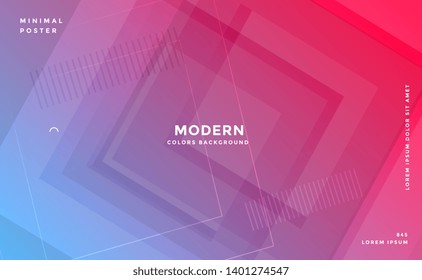 abstract geometric vibrant modern banner design