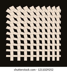 abstract geometric vibrations field in ivory black