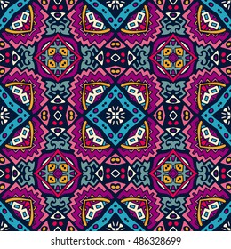 Abstract geometric vintage ethnic seamless pattern ornamental