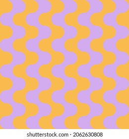 Abstract geometric vintage seamless pattern  Modern ornament and groovy curved lines  60s  70s aesthetic  wavy colorful stripes