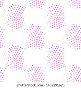Abstract geometric violet halftone seamless pattern. Hipster fashion design print halftone background. Modern stylish texture. Repeating tiles from small triangles. 