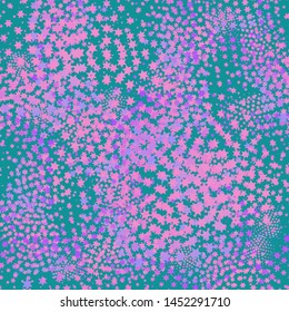 Abstract geometric violet halftone seamless pattern. Hipster fashion design print halftone background. Modern stylish texture. Repeating tiles from small triangles. 