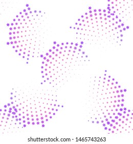 Abstract geometric violet halftone seamless pattern. Hipster fashion design print halftone background. Modern stylish texture. Repeating tiles from small triangles. 
