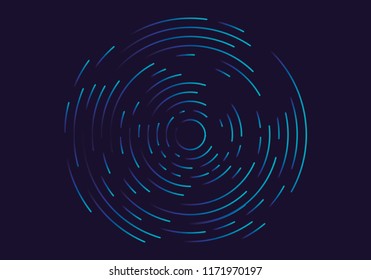 Abstract geometric vortex, Circular swirl lines, fingerprint. Vector illustration