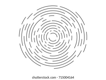 Abstract geometric vortex, Circular swirl lines, fingerprint. Vector illustration