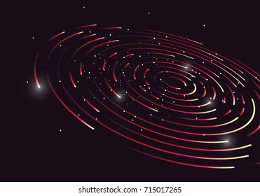 Abstract geometric vortex, Circular swirl lines, fingerprint. Vector illustration