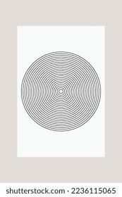 Resumen de la decoración de la pared geométrica. Arte de pared minimalista vintage