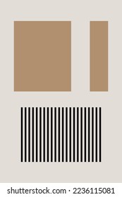 Abstract Geometric Wall Decor. Vintage Minimalist Wall Art