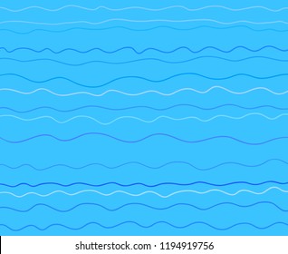 Abstract geometric wallpaper of the surface. Cute sea background. Cold colors. Pattern with lines and waves. Multicolored texture. Decorative style. Dinamic backdrop. Doodle for design