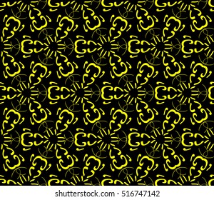 Abstract geometric wallpaper. vector. yellow and black