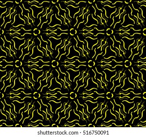 Abstract geometric wallpaper. vector. yellow and black