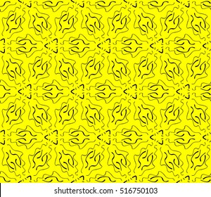 Abstract geometric wallpaper. vector. yellow and black