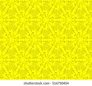 Abstract geometric wallpaper. vector. yellow and black