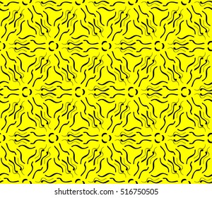 Abstract geometric wallpaper. vector. yellow and black