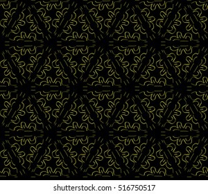 Abstract geometric wallpaper. vector. yellow and black