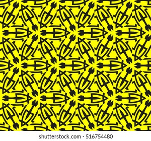 Abstract geometric wallpaper. vector. yellow and black