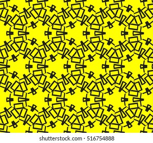 Abstract geometric wallpaper. vector. yellow and black