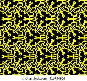 Abstract geometric wallpaper. vector. yellow and black
