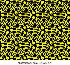 Abstract geometric wallpaper. vector. yellow and black