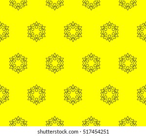 Abstract geometric wallpaper. vector. yellow and black