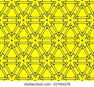 Abstract geometric wallpaper. vector. yellow and black