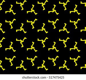 Abstract geometric wallpaper. vector. yellow and black
