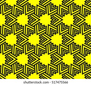 Abstract geometric wallpaper. vector. yellow and black