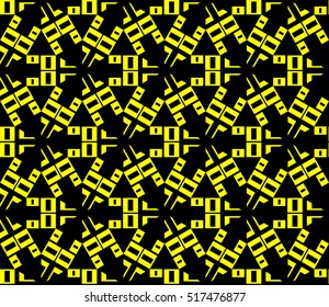 Abstract geometric wallpaper. vector. yellow and black