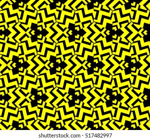 Abstract geometric wallpaper. vector. yellow and black