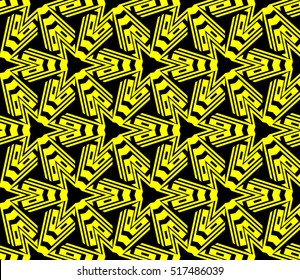 Abstract geometric wallpaper. vector. yellow and black