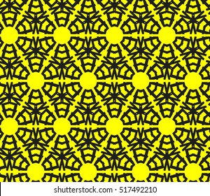 Abstract geometric wallpaper. vector. yellow and black