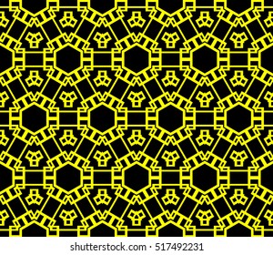 Abstract geometric wallpaper. vector. yellow and black